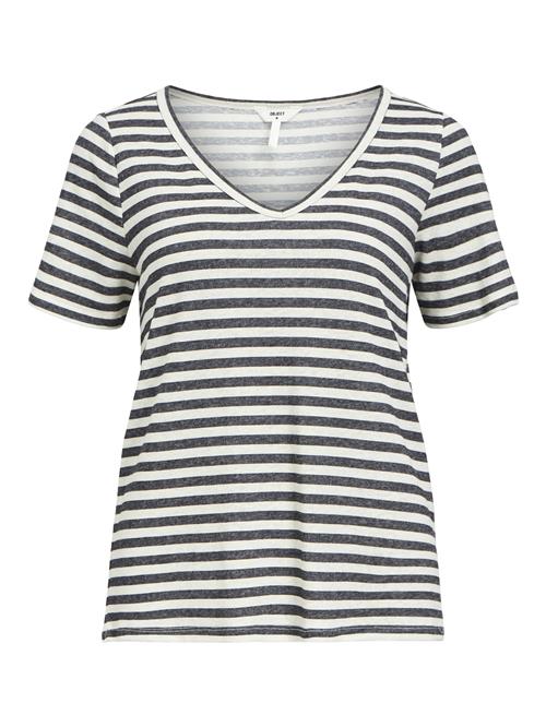 OBJECT Shirts 'Thea'  sort-meleret / hvid