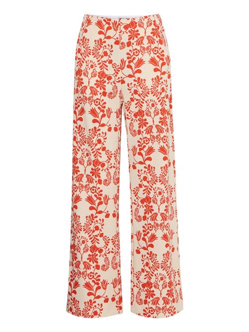 ICHI Bukser  beige / rød