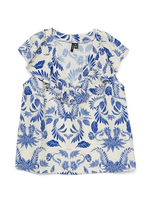VERO MODA Bluse 'VMKAIA'  ecru / blå