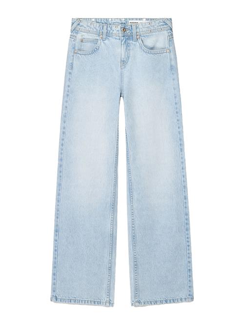 Bershka Jeans  lyseblå / rød