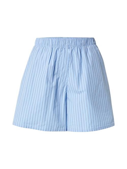 WEEKDAY Bukser 'Jess'  blå / hvid