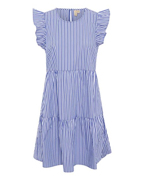 CULTURE Kjole  blå / hvid