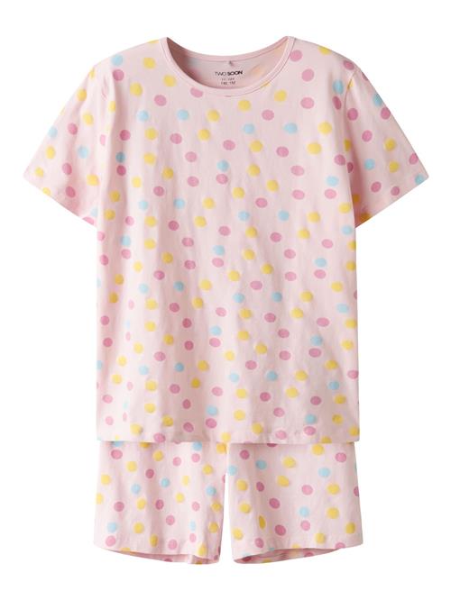 TWO SOON Natskjorte  lyseblå / lemon / pitaya / gammelrosa