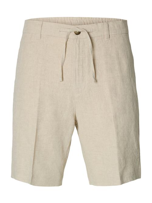 SELECTED Bukser med fals 'SLHLEROY'  sand
