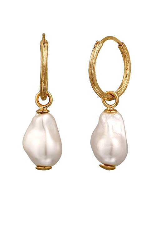 ELLI Øreringe  guld / perlehvid