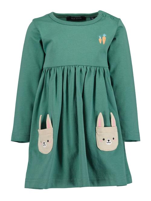 BLUE SEVEN Kjole  ecru / smaragd / lyserød / sort