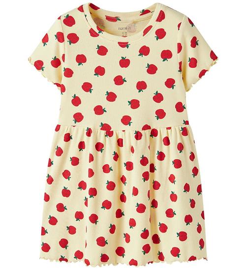 Name It Kjole - Rib - NmfVemma - Double Cream/Apples