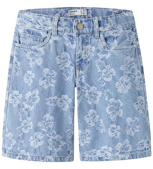 Name It Shorts - NkfRose - Light Blue Denim/Flowers