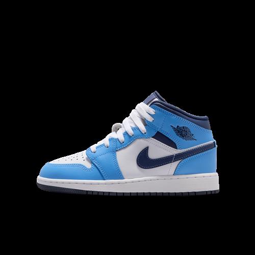 Air Jordan 1 Mid-sko til større børn - blå