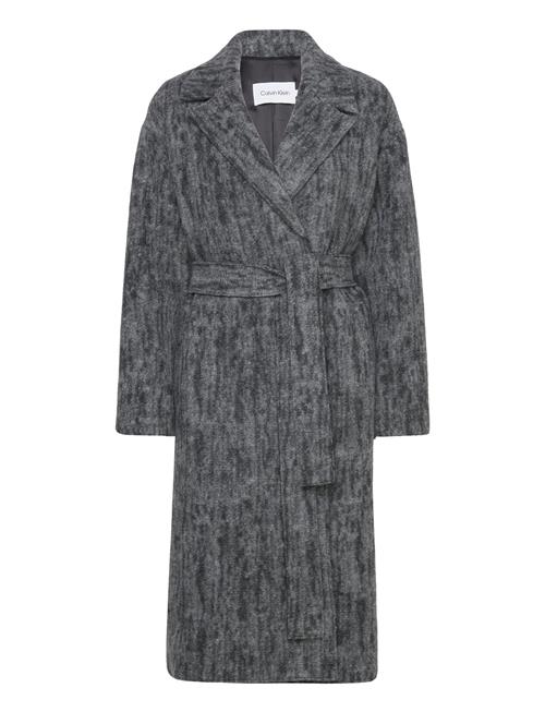 Calvin Klein | Boiled Wool Belted Wrap Coat | 40