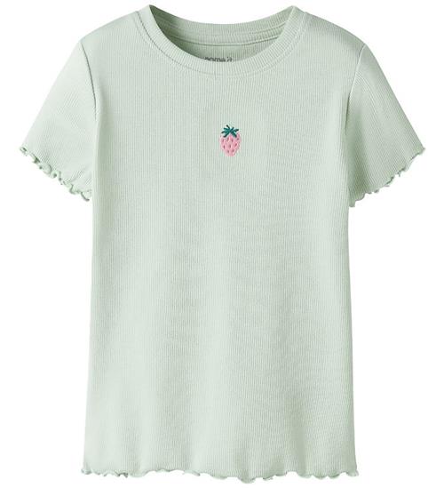 Name It T-shirt - Rib - NmfVivemma - Pale Aqua/Strawberries