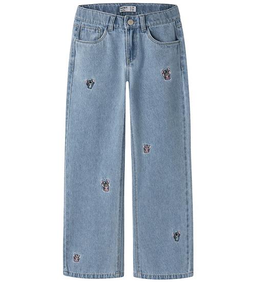 Name Iit Jeans - Wide - Noos - Nkf Stitch - Light Blue Denim/EMB