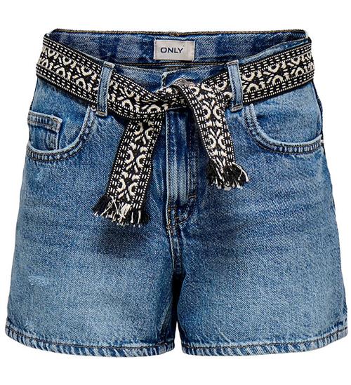 Kids Only Shorts - KogElla - Light Medium Blue Denim m. Bælte