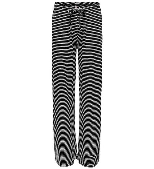 Kids Only Bukser - Rib - KogPamia - Black/Thin White Stripe