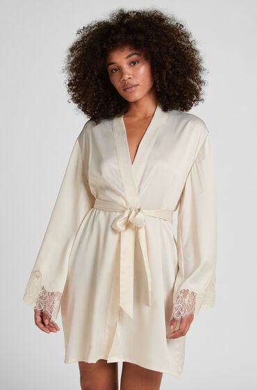 Hunkemöller Valerie satinkimono Hvid