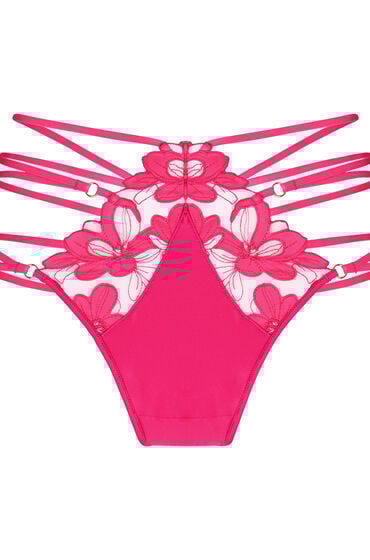 Hunkemöller High Waisted Highleg Thong Beatrice Lyserød