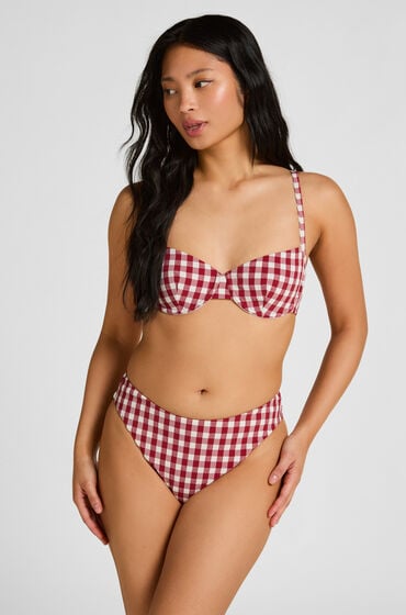 Hunkemöller Highleg Højtaljet Bikinibund Amalfi Rød