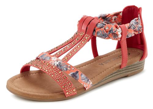 LASCANA Sandaler  blandingsfarvet / rød