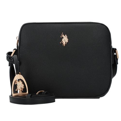 U.S. POLO ASSN. Skuldertaske 'Jones'  guld / sort