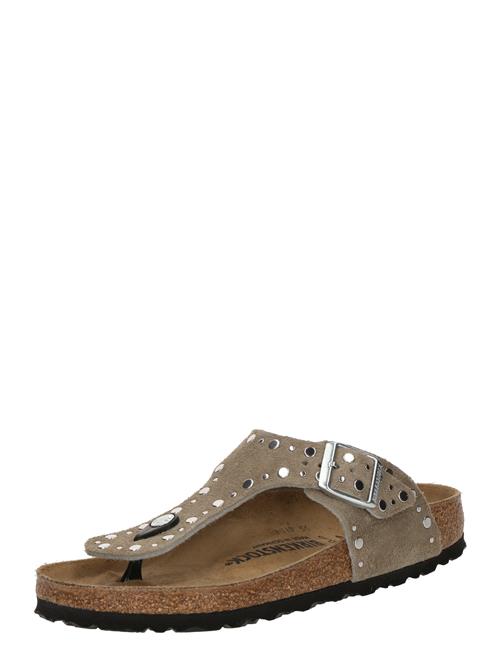 BIRKENSTOCK Klipklappere 'Gizeh Rivet'  taupe