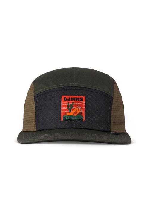 DJINNS Hætte  brun / khaki / rød / sort