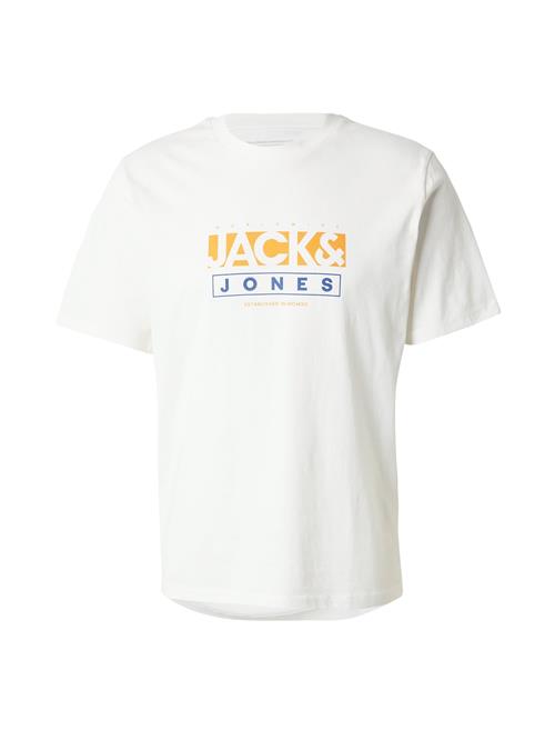 JACK & JONES Bluser & t-shirts 'JORSEVEN'  blå / gylden gul / hvid