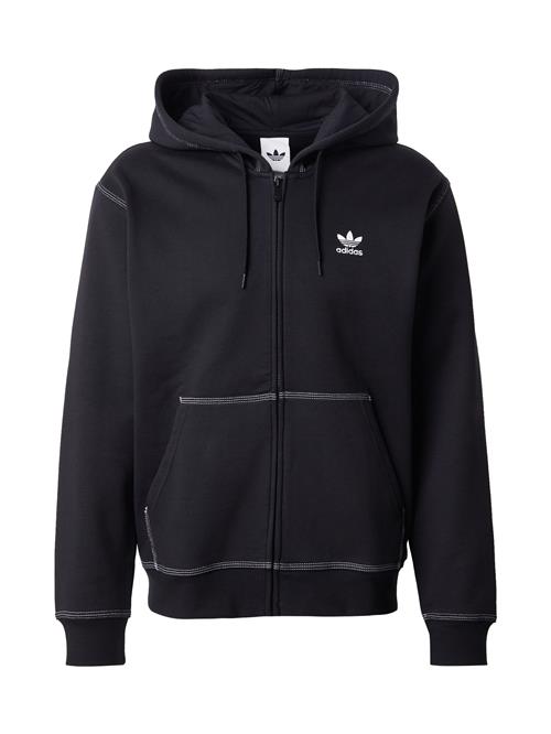 ADIDAS ORIGINALS Sweatjakke 'ESSENTIALS'  sort / hvid
