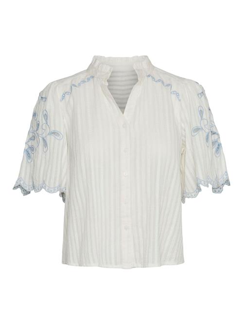 VERO MODA Bluse 'VMIvy'  lyseblå / hvid