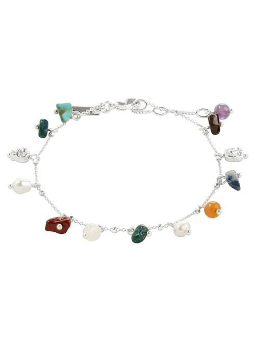 Pilgrim Armbånd 'Between'  mint / lilla / sølv / hvid