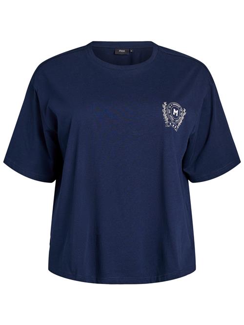 Zizzi Shirts  navy / hvid