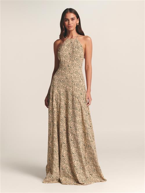 St MRLO Kjole 'MIKA'  beige / grøn