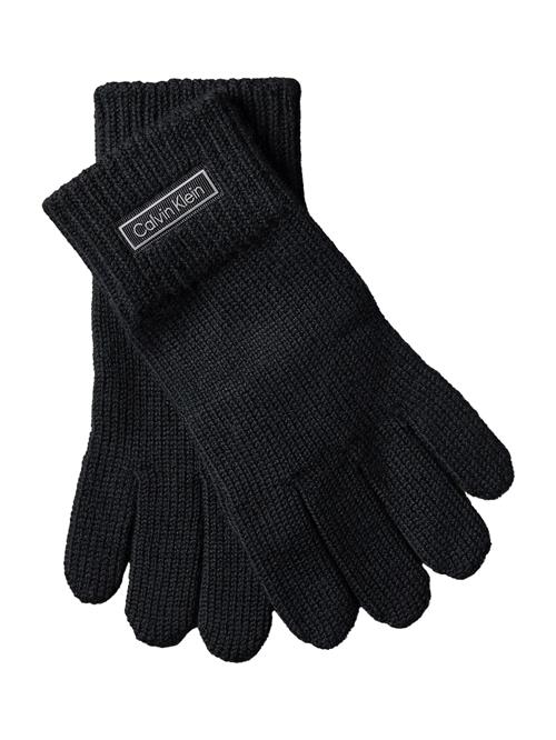 Calvin Klein Fingerhandsker  grå / sort