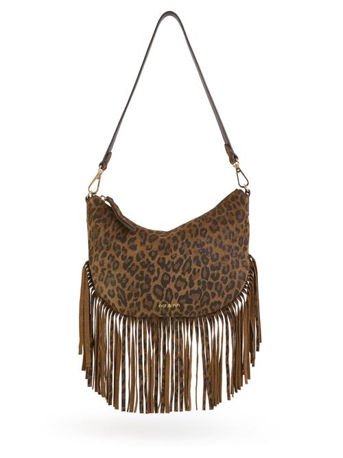 Nat&Nin Skuldertaske ' LUNE FRANGE '  brun