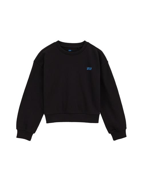 WE Fashion Sweatshirt  himmelblå / sort