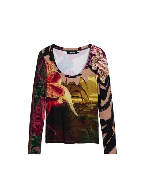 Desigual Shirts  cappuccino / oliven / rød / sort