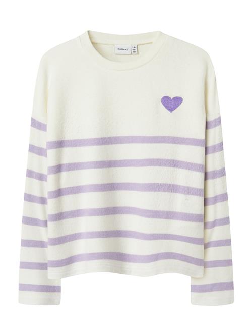 NAME IT Pullover 'NKFLine'  lavendel / hvid