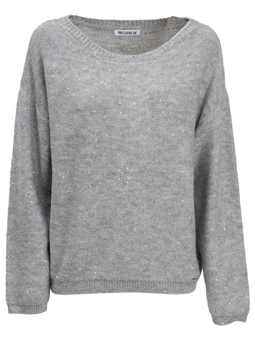 Influencer Pullover  grå-meleret