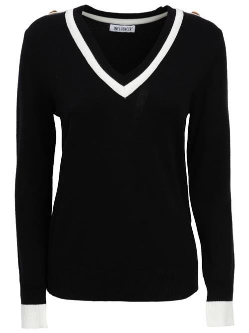 Influencer Pullover  sort / hvid