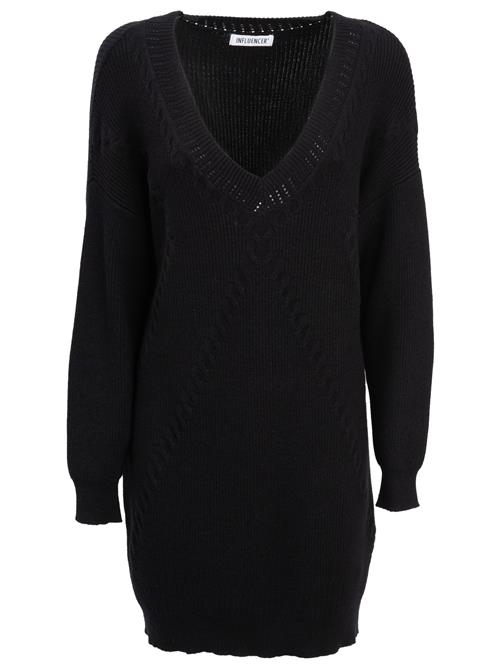 Influencer Strikkjole  sort