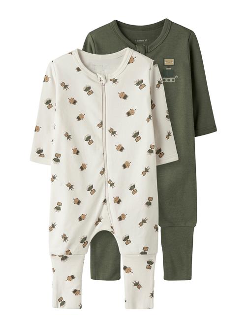 NAME IT Nattøj  creme / camel / oliven