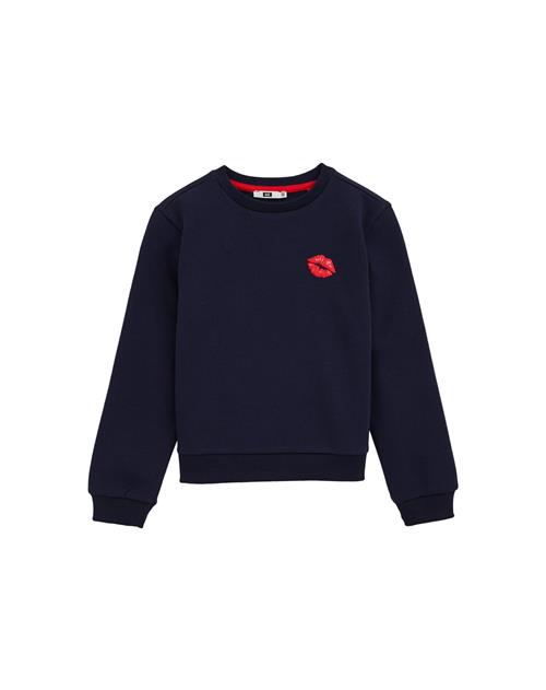 WE Fashion Sweatshirt  marin / lyserød / rød