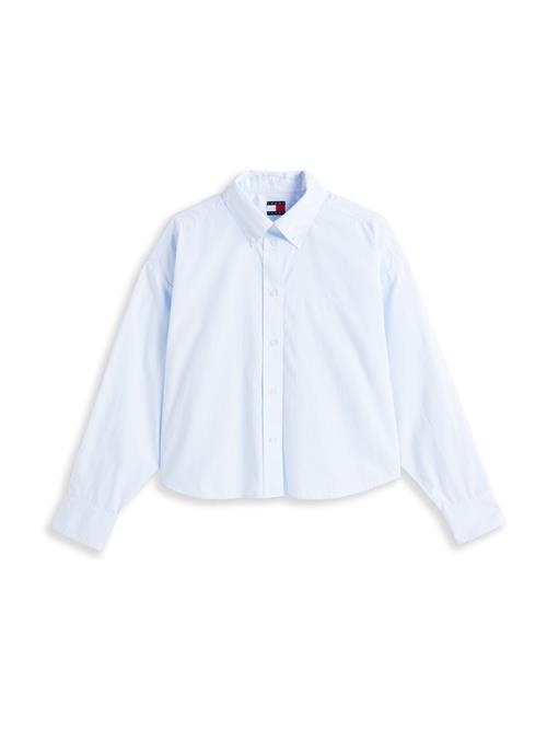 Tommy Jeans Bluse  lyseblå / hvid