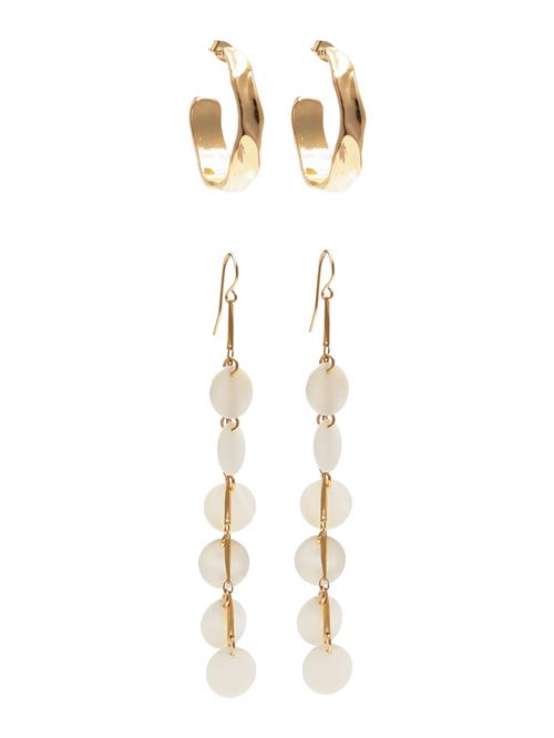 Pull&Bear Øreringe  guld / perlehvid