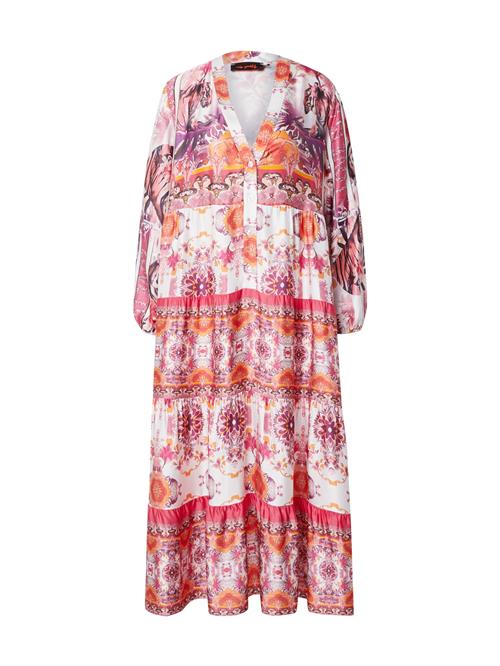 miss goodlife Kjole  gul / orange / mørk pink / hvid