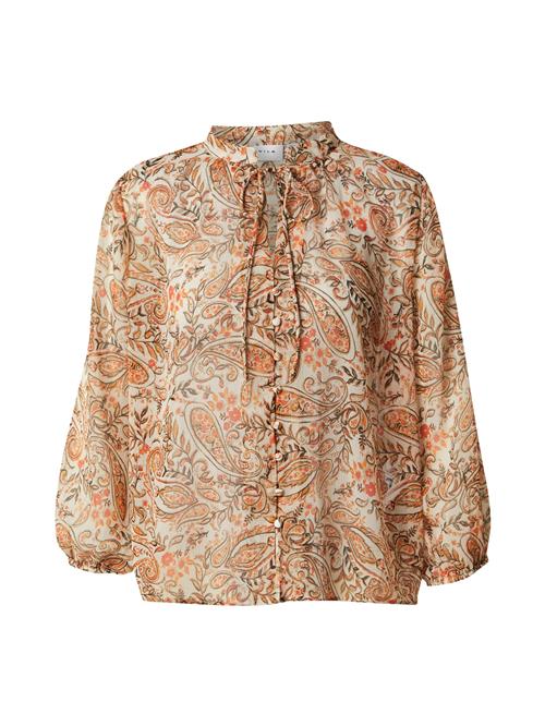 VILA Bluse 'VIFALA'  beige / orange / sort
