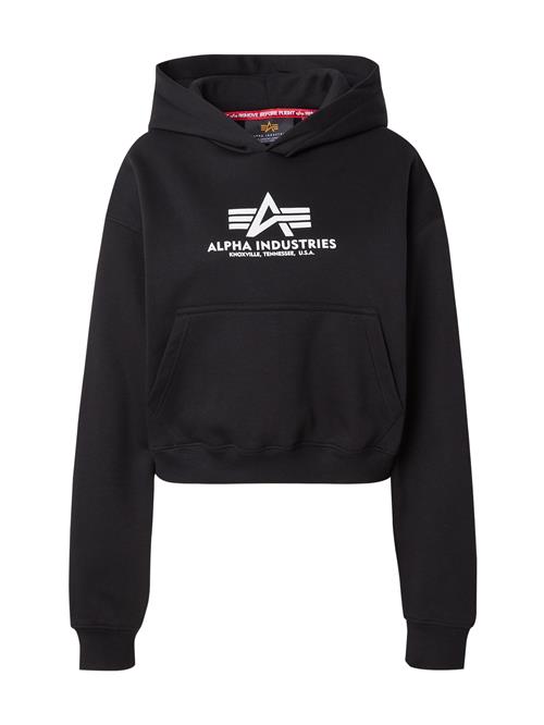 ALPHA INDUSTRIES Sweatshirt  sort / hvid