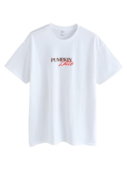 Next Shirts 'Pumpkin Latte Rezept'  ecru / choko / orange / rød