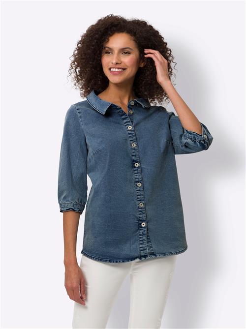heine Bluse  blue denim
