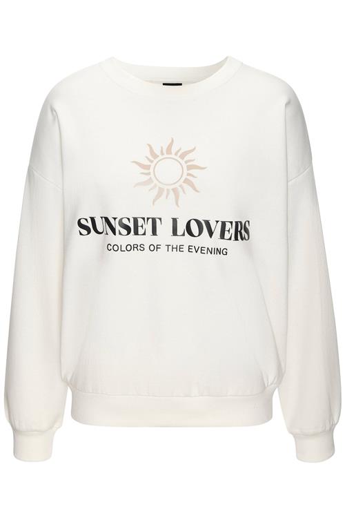 H.I.S Sweatshirt  sand / sort / hvid