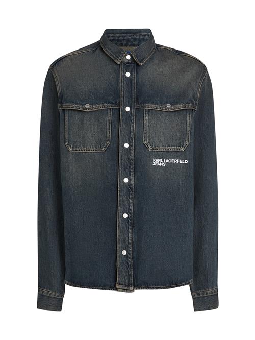 KARL LAGERFELD JEANS Skjorte  mørkeblå / hvid